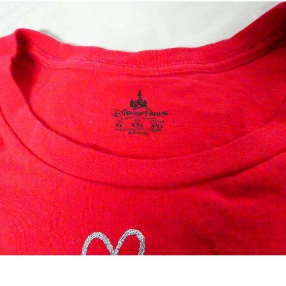 Disney Parks XL Minnie Mouse Sparkle Red T-Shirt - Picture 5 of 5